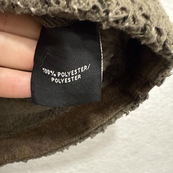 Kuhl Vest Womens Medium Sherpa Fleece Full Zip Hooded Silver Oak Embroidered - Picture 6 of 15